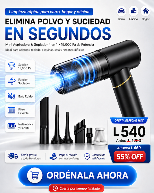 Aspiradora Portátil Inalámbrica TurboClean™