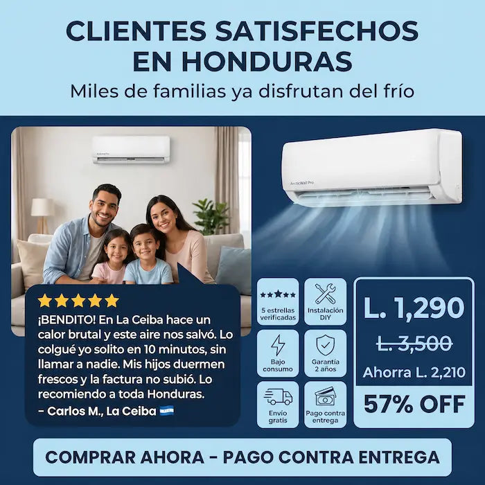 ArcticWall Pro Amazon– Mini Aire Acondicionado Portátil 2 en 1 Certificado Garantia Extendida 2 años