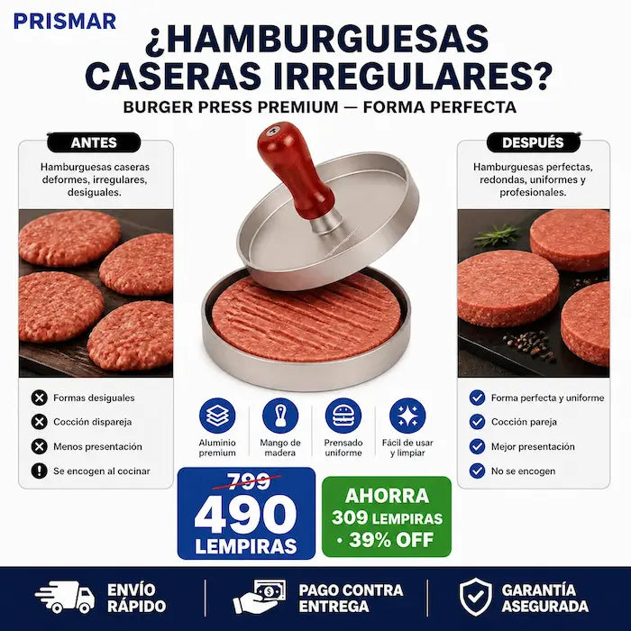 Burger Press Premium para Hamburguesas Uniformes