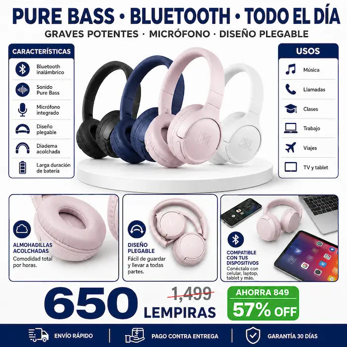 Pure Bass Wireless — Graves Potentes Sin Cables