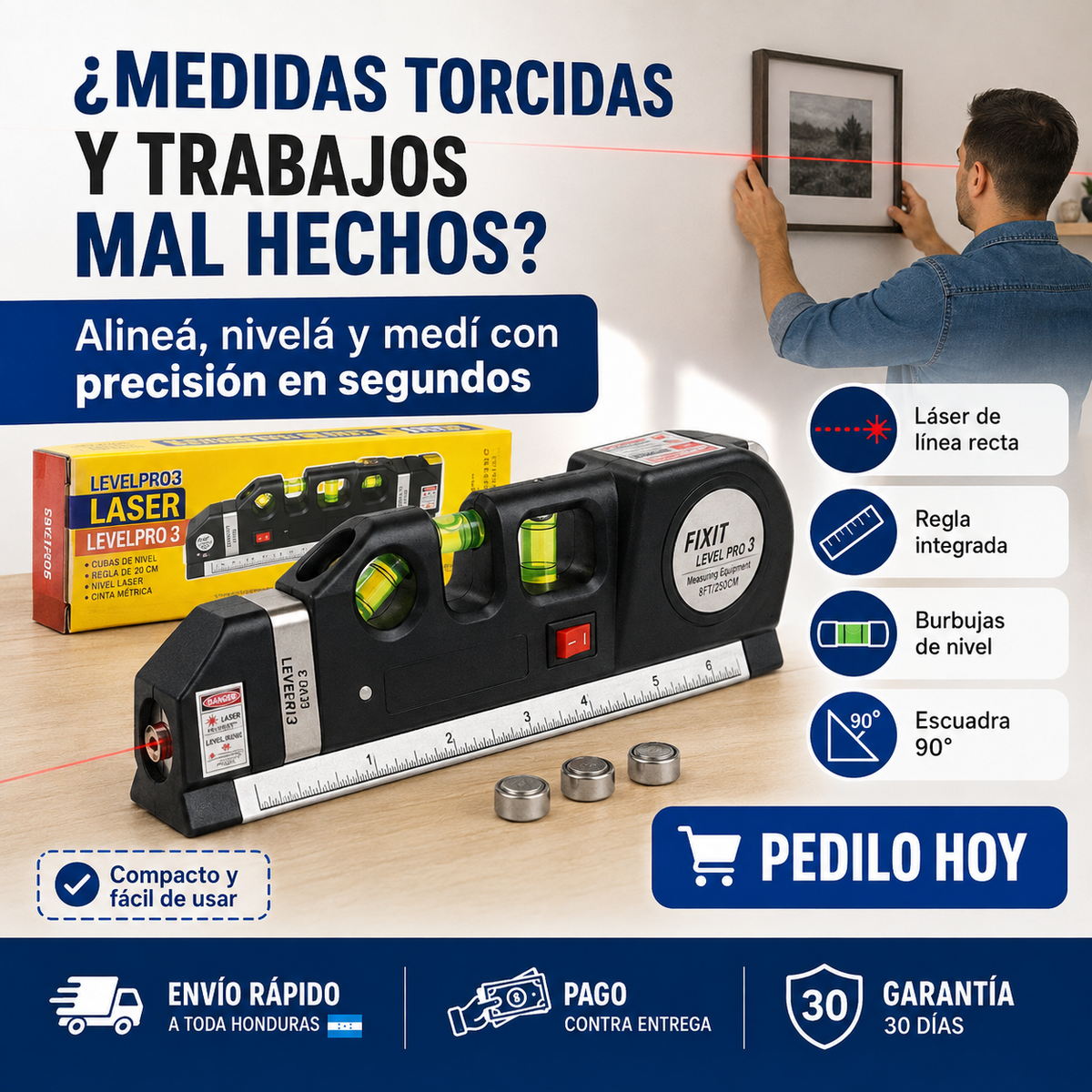 Nivel Láser Multifuncional Fixit Level Pro 3