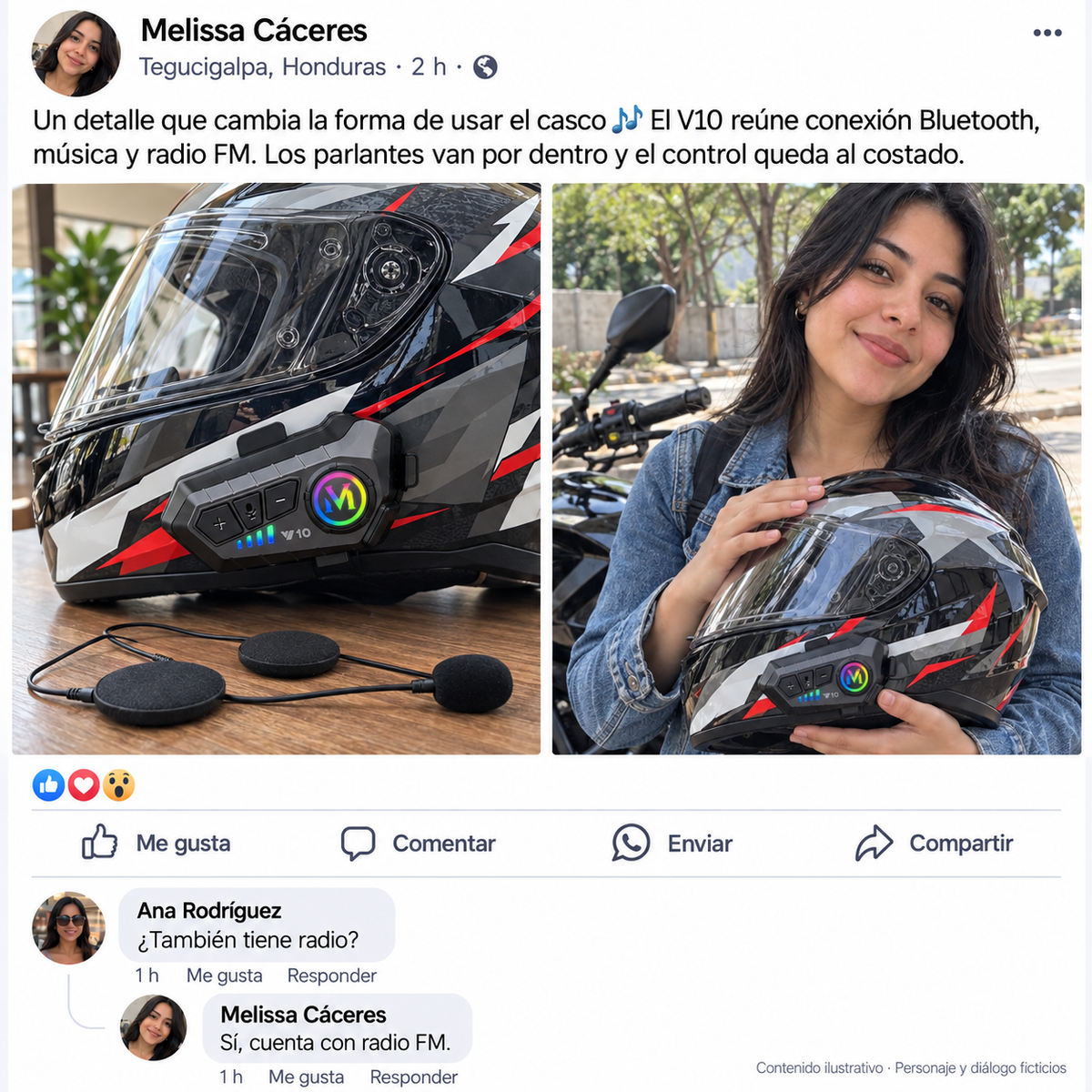 RideConnect Pro | Manos Libres | Batería 40H | Resistente al Agua | Pago al Recibir HN