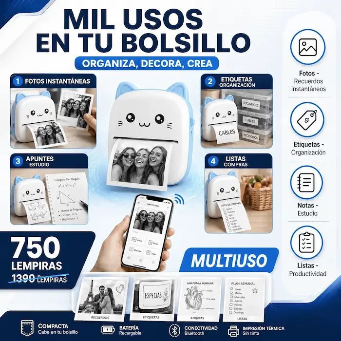 PrintPocket Pro™ – Mini Impresora Portátil