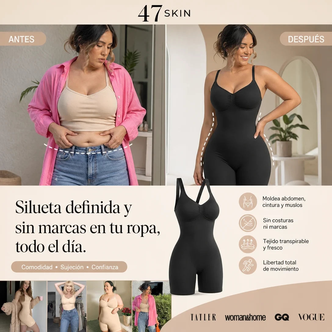 SHAPERX™ 100% COLOMBIANO Body Moldeador de Compresión LEVANTA GLUTEOS (Faja Bodysuit Control Total) Colombian