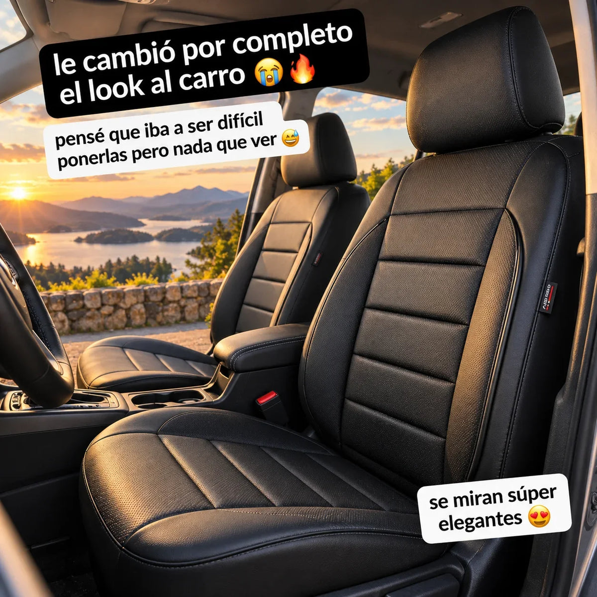Fundas Premium Cuero para asientos de carro universal -Garantia incluida