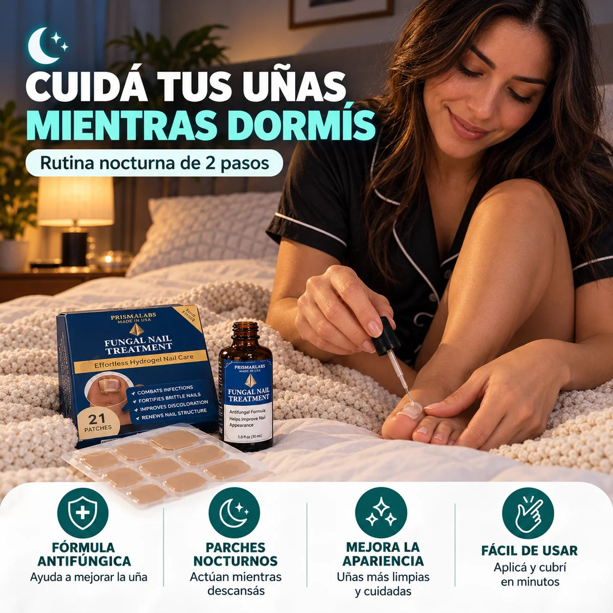 Kit Parches de Hidrogel para el Cuidado de Uñas + Líquido