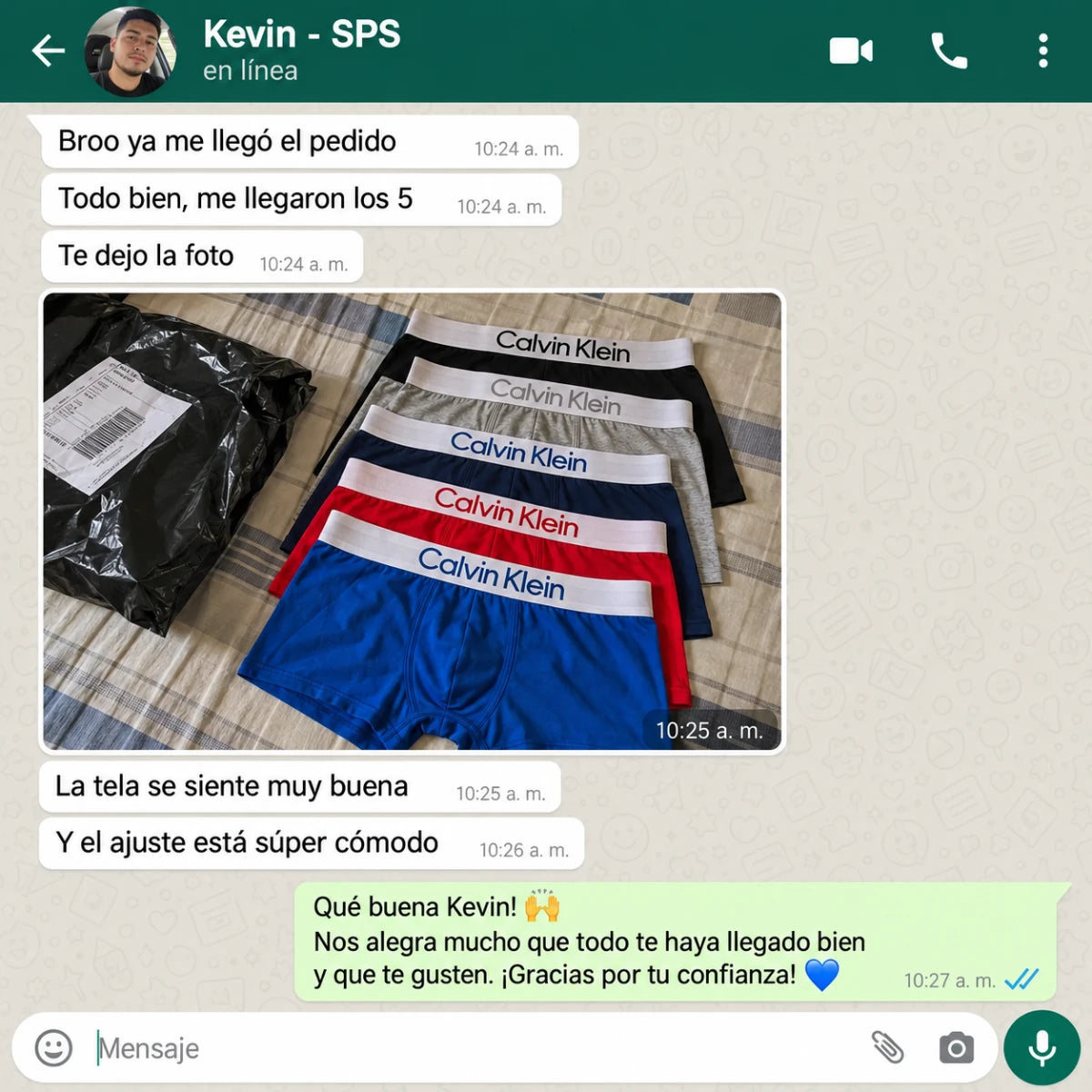 Pack 5 Bóxers Premium CALVIN KLEIN| Cintura Ancha Elástica · 5 Colores + Pago al Recibir