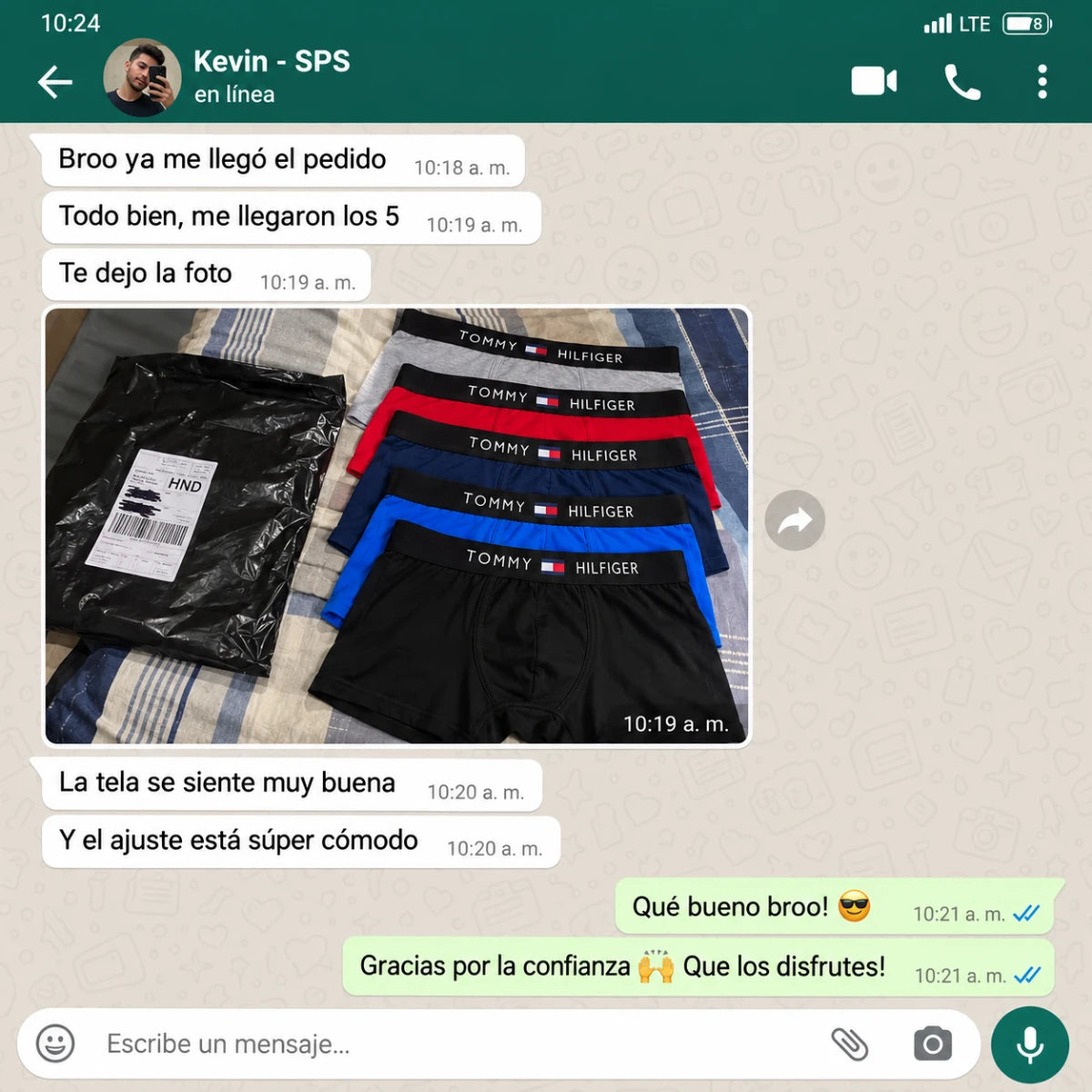 Pack 5 Bóxers Premium TOMMY HILFIGER | Cintura Ancha Elástica · 5 Colores + Pago al Recibir