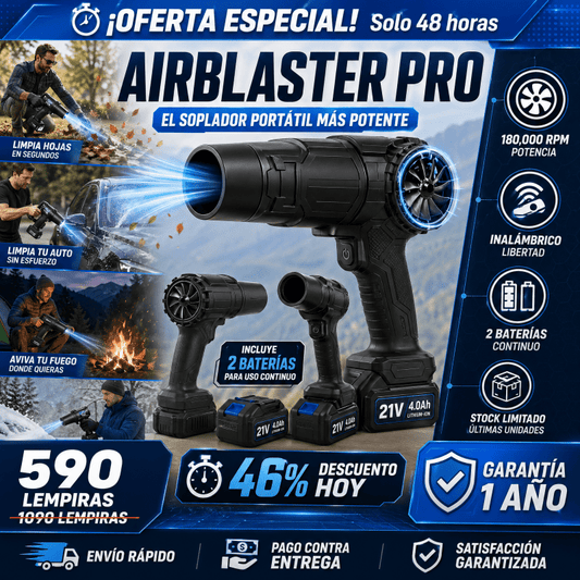 Saker AirBlaster Pro – Soplador Inalámbrico de Aire Potente garantia extendida - Inversiones Alkosto
