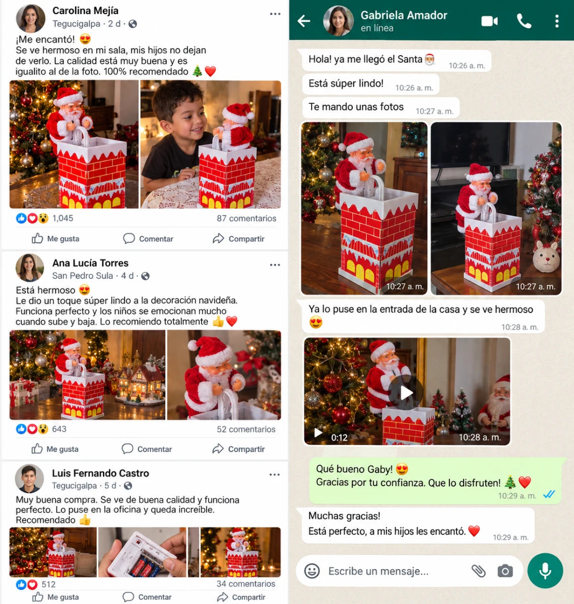 Santa Claus Escalando la Chimenea Musical