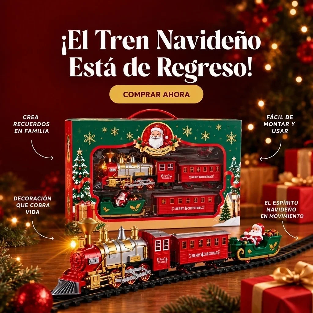 Tren Navideño con Luz y Música