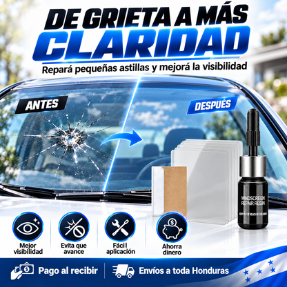 GlassGuard Pro™ – Kit Reparador de vidrio Automotriz o de hogar