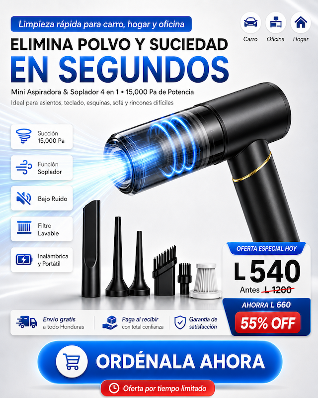 Aspiradora Portátil Inalámbrica TurboClean™