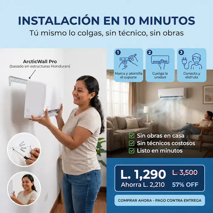 ArcticWall Pro Amazon– Mini Aire Acondicionado Portátil 2 en 1 Certificado Garantia Extendida 2 años