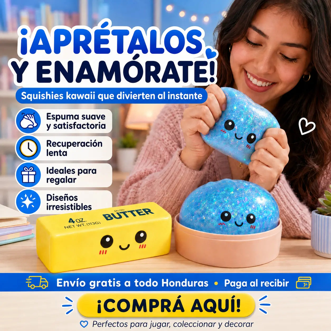 SquishyFun™ Pack Kawaii — squishies de espuma