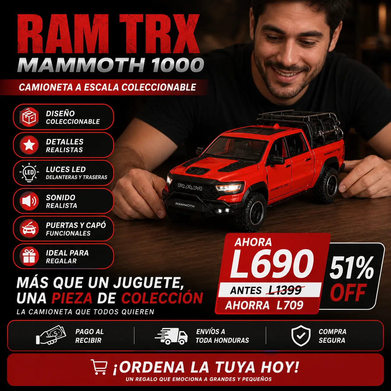 RAM TRX Mammoth 1000 — Camioneta a Escala Coleccionable