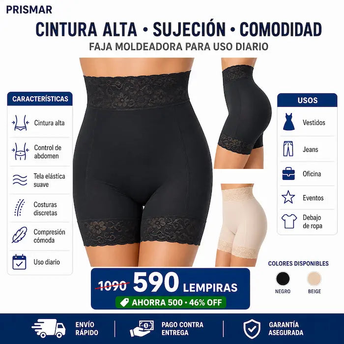 Faja Moldeadora con Realce Natural y Control de Abdomen — Tu Mejor Aliada para Sentirte Increíble