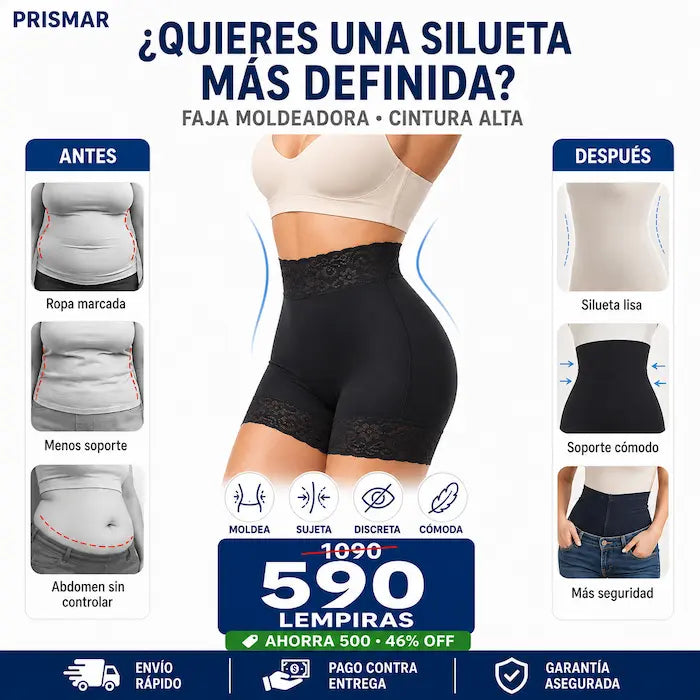 Faja Moldeadora con Realce Natural y Control de Abdomen — Tu Mejor Aliada para Sentirte Increíble