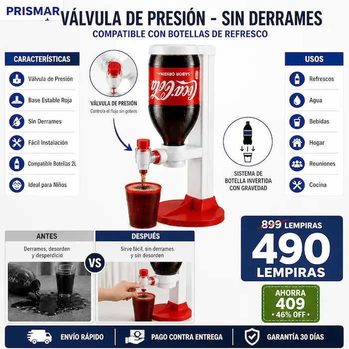 Dispensador manual para botellas