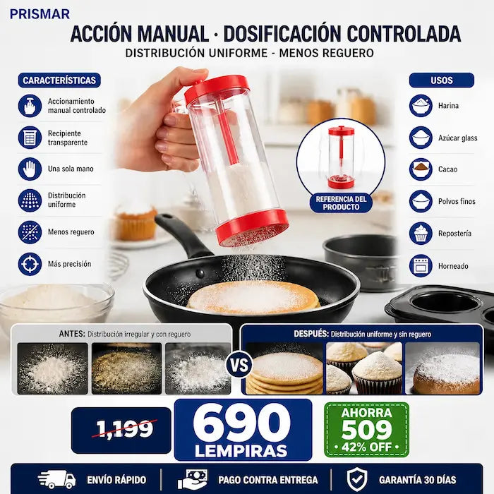 Dispensador Tamizador de Harina para Repostería