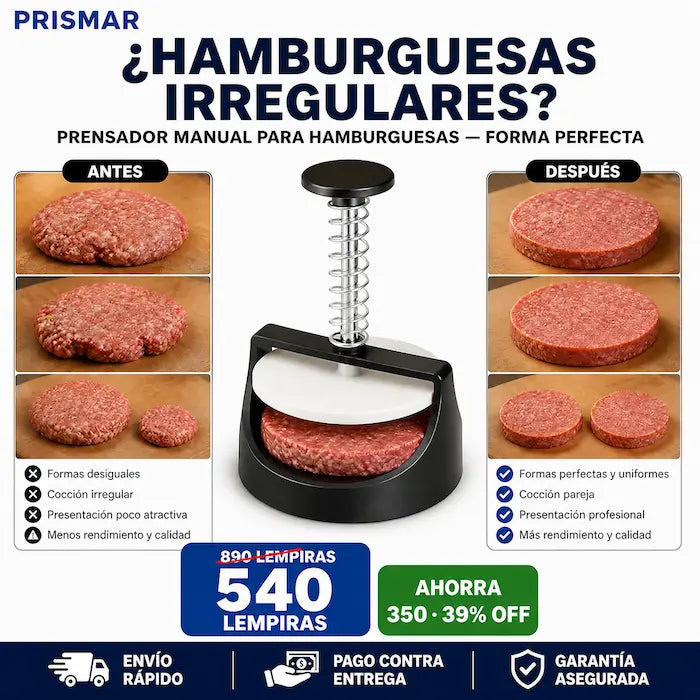 Prensador Manual para Hamburguesas Caseras