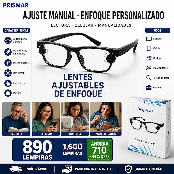 Lentes Ajustables de Enfoque para Lectura