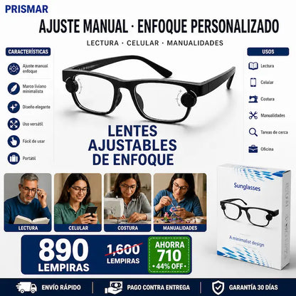 Lentes Ajustables de Enfoque para Lectura