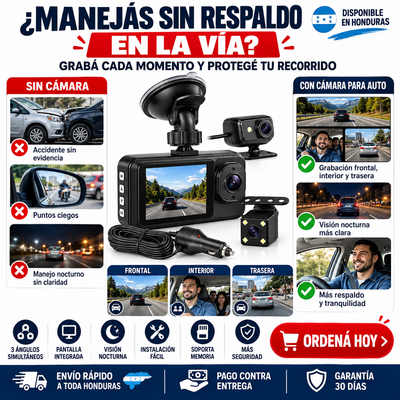 Dash Cam 3 Cámaras