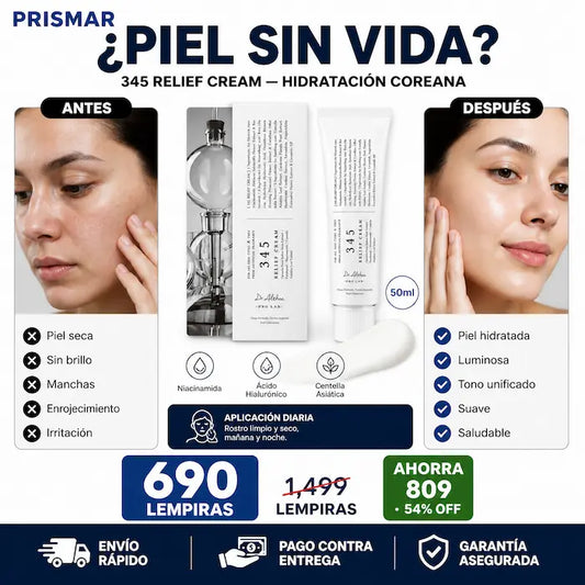 Dr. Althea 345 Relief Cream — Crema Coreana con Niacinamida que Unifica el Tono, Hidrata y Calma la Piel Sensible