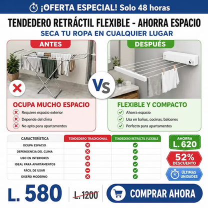 DryFlex Pro – Tendedero Retráctil Amazon Garantia Extendida