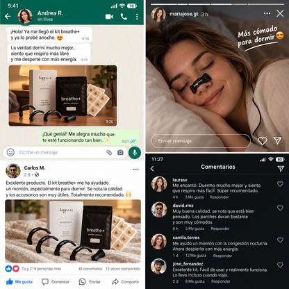 NightBreathe™ — Tiras Nasales para Respirar Mejor