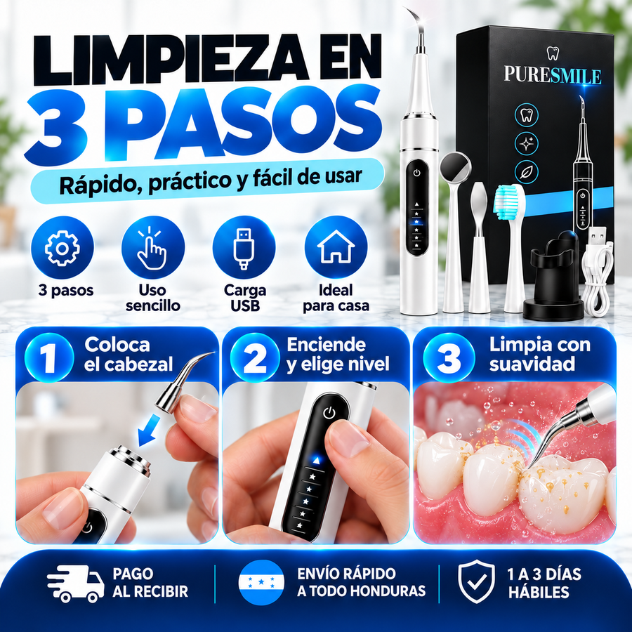 OralClean Pro™ | Cepillo Dental Eléctrico + Removedor de Sarro | 31,000 Vibraciones - imagen 3