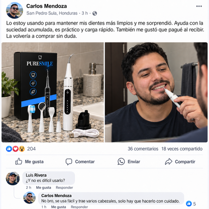OralClean Pro™ | Cepillo Dental Eléctrico + Removedor de Sarro | 31,000 Vibraciones