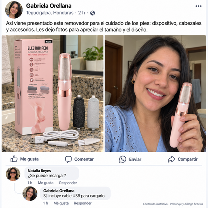 Removedor Eléctrico de Callos — ¡Pedicura Profesional en Casa sin Salón!