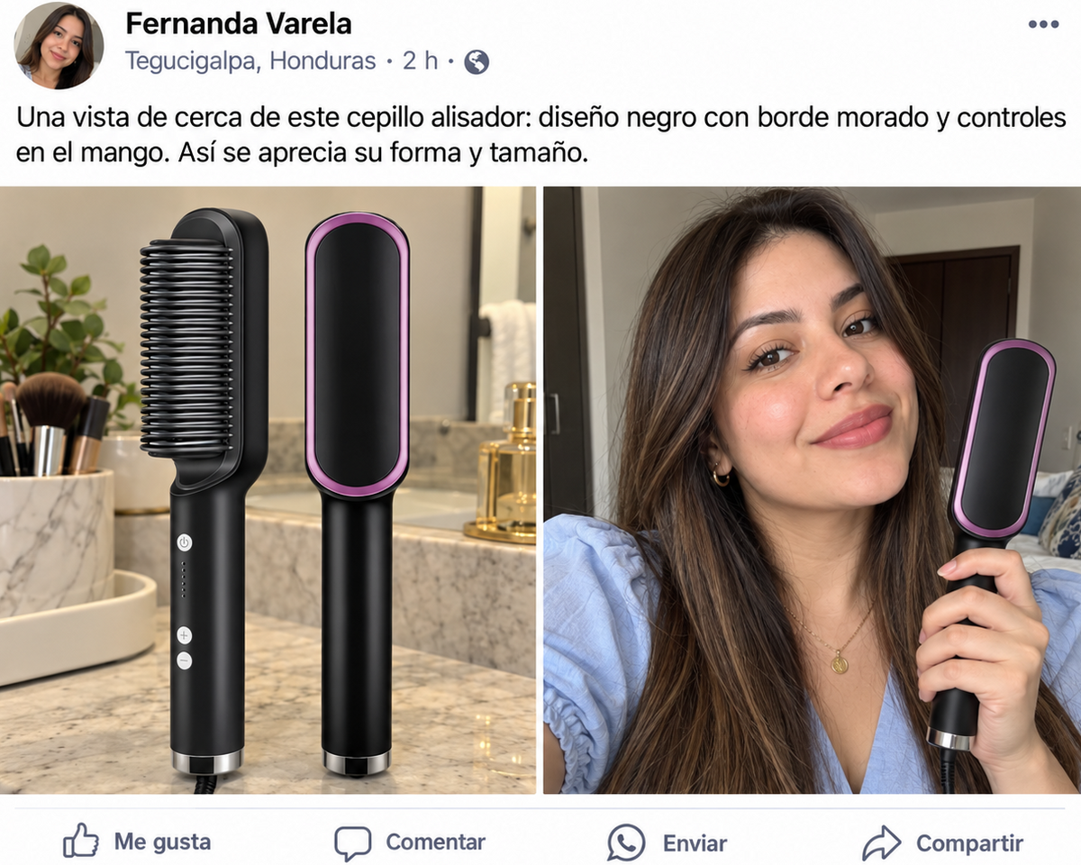 Cepillo Alisador Premium Amazon Importado de Alta Temperatura con garantía 12 Meses