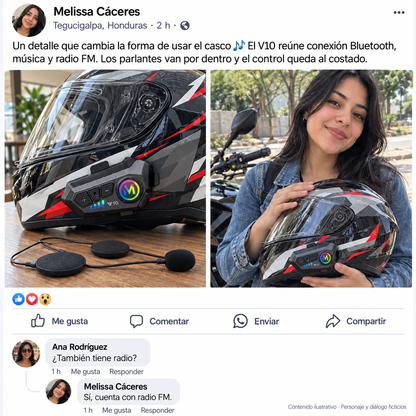 RideConnect Pro | Manos Libres | Batería 40H | Resistente al Agua | Pago al Recibir HN