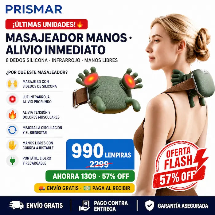 💆 Masajeador de Cuello con Luz Roja — ¡Adiós al Dolor de Cuello con Manos Libres!