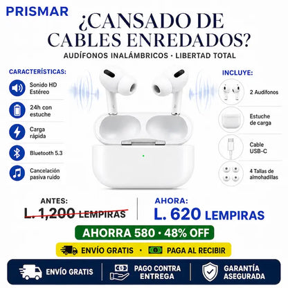 AirPods Pro 4 – Audífonos Inalámbricos Premium + GARANTIA 12 MESES
