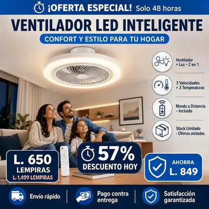 CoolLight Pro™ – Ventilador LED 2 en 1