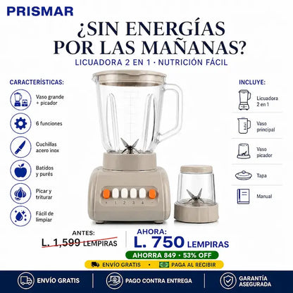 🍹 Licuadora 2 en 1 — ¡Batí, Picá y Cociná como Nunca Antes!