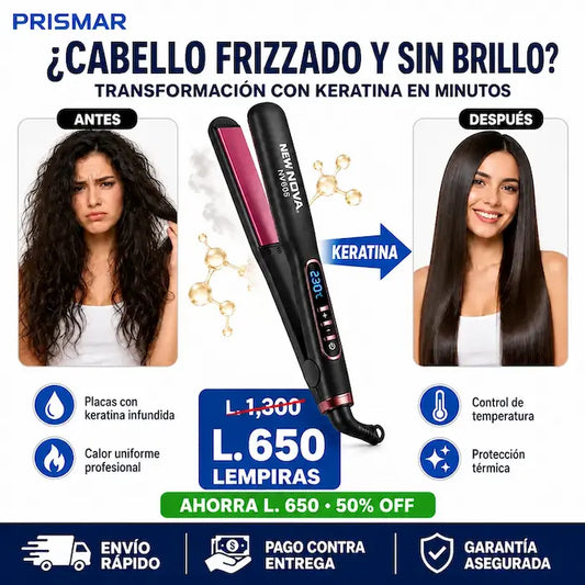 New NOVA NV606 – Alaciado Profesional con Cuidado de Keratina Certificada más Garantía