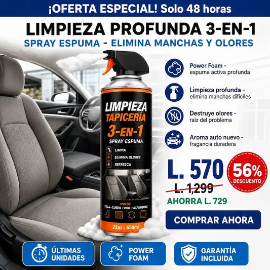 TapiceríaPro™ Espuma Limpieza Profunda Amazon Armorall Certificado con Garantia