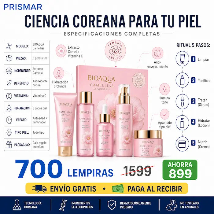 🌸 BIOAQUA Camellias — ¡El Set de Skincare que Tu Piel Estaba Esperando!