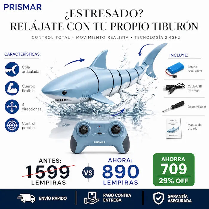 SharkAttack RC – Tiburón a Control Remoto Con Garantía 12 meses Gratis