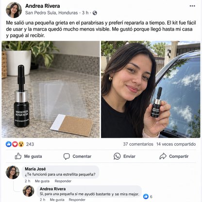 GlassGuard Pro™ – Kit Reparador de vidrio Automotriz o de hogar