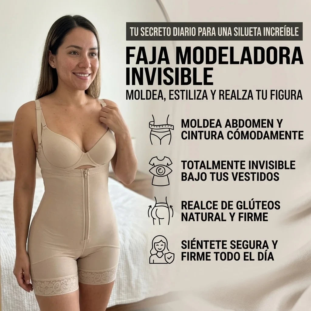 Faja Moldeadora con Realce Natural y Control de Abdomen — Tu Mejor Aliada para Sentirte Increíble