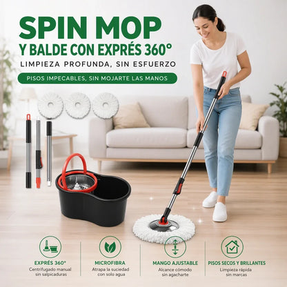 SpinClean Max — ¡Pisos Impecables Sin Ensuciar las Manos!