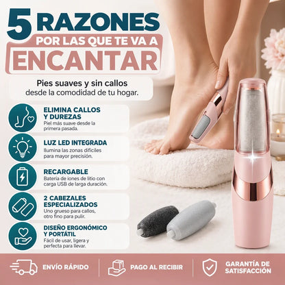 Removedor Eléctrico de Callos — ¡Pedicura Profesional en Casa sin Salón!