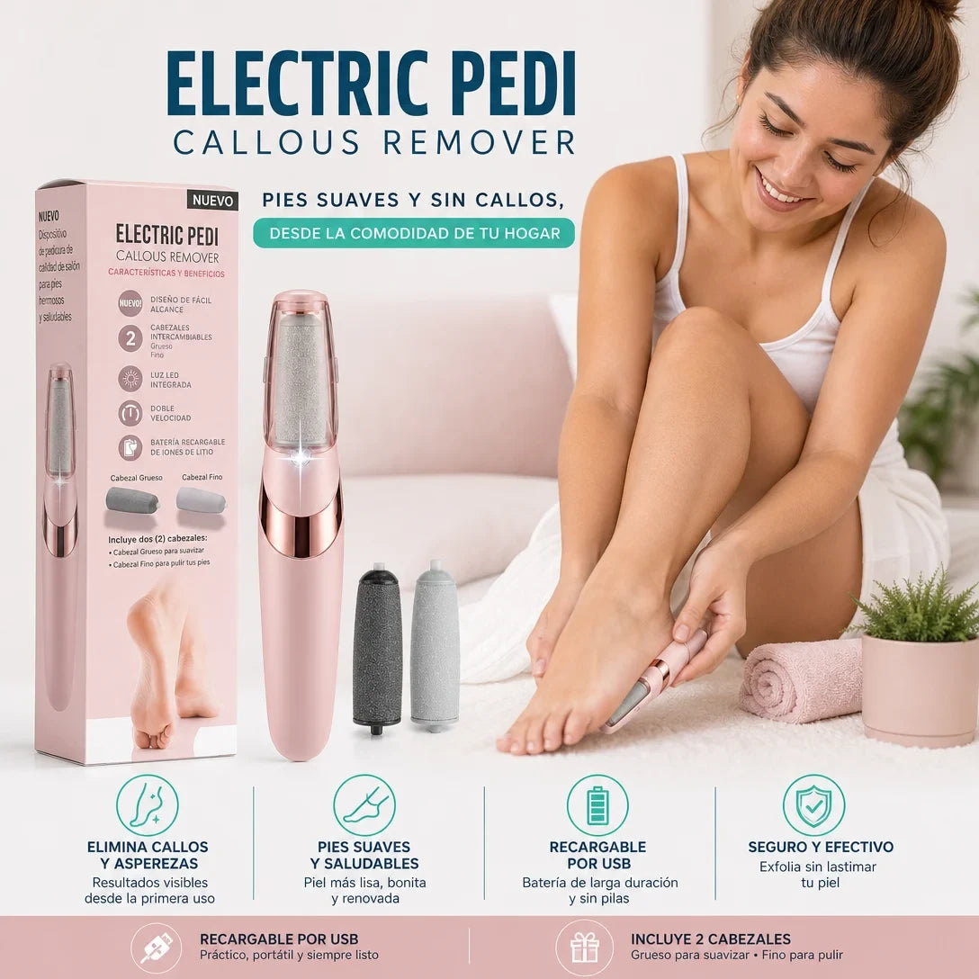 Removedor Eléctrico de Callos — ¡Pedicura Profesional en Casa sin Salón!