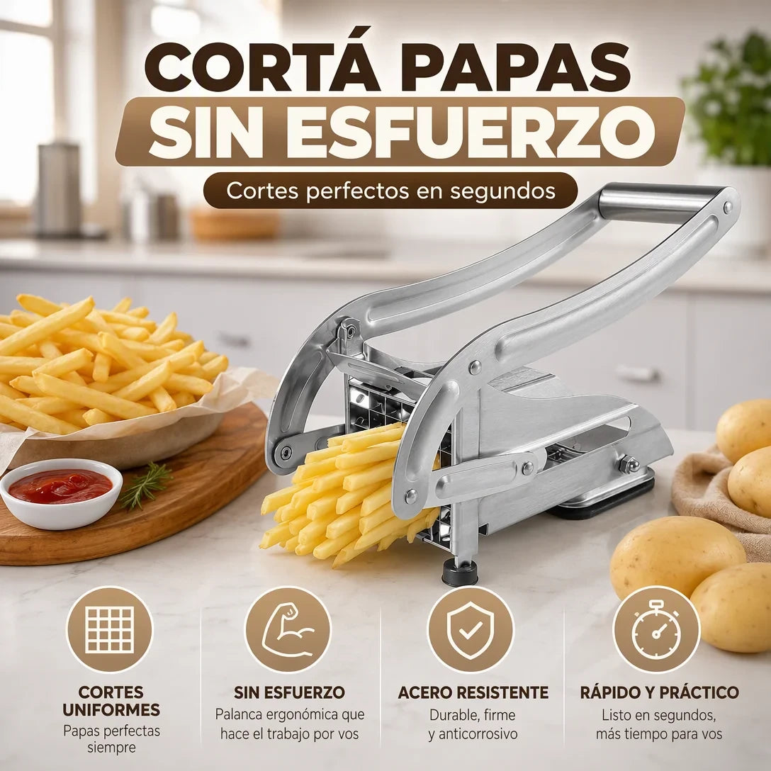 FryCut Pro – Cortador Profesional de Papas en Acero Inoxidable